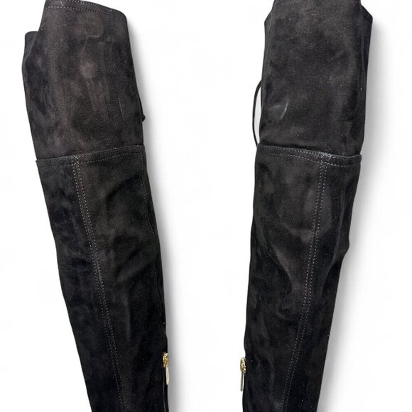 AGL Scarlet Over-The-Knee Suede Leather Boot, EU 38, Black NEW IN BOX - Picture 3 of 16
